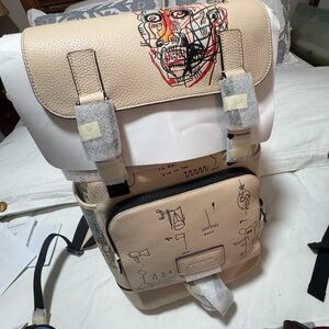 Coach Beige Artistic Backpack